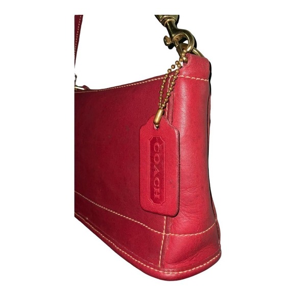 Coach Vintage Red Top-Handle Bleeker Demi-zip 9311 Made in the United States - Picture 3 of 16